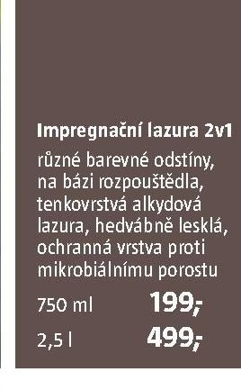 Impregnační lazura 2v1, 750 ml - BAUHAUS akcniletaky.com