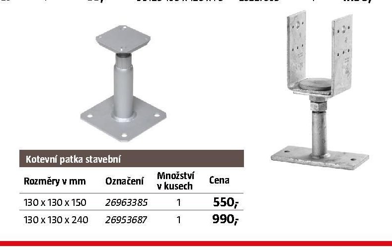 Kotevní patka stavební (sortiment) - BAUHAUS akcniletaky.com