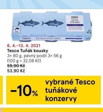 Tesco Tuňák kousky