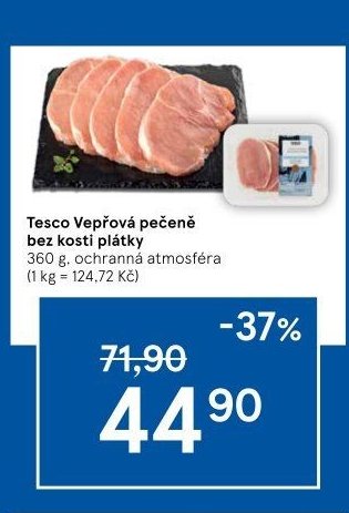 Tesco Vepřová pečeně bez kosti plátky