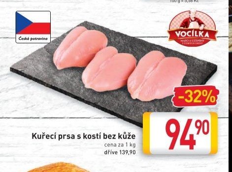 Kuřecí prsa s kostí bez kůže
