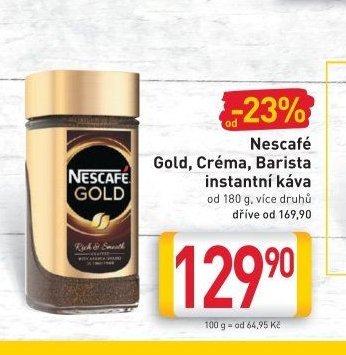 Nescafé Gold, Créma, Barista instantní káva