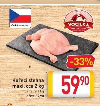 Kuřecí stehna maxi, cca 2 kg