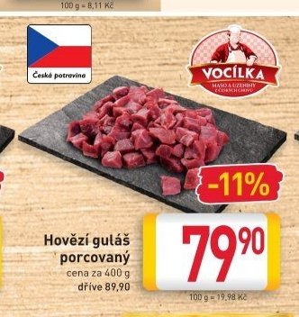 Hovězí guláš porcovaný
