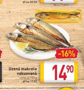 Uzená makrela vakuovaná
