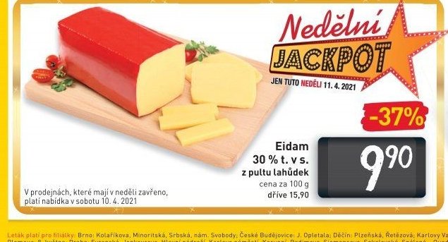 Eidam 30% t. v s.