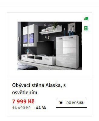 Obývací stěna Alaska, s osvětlením - ASKO akcniletaky.com