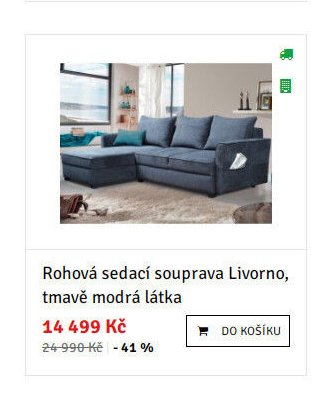 Rohová sedací souprava Livorno, tmavě modrá látka - ASKO akcniletaky.com