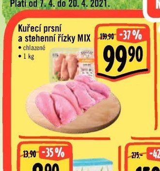 Kuřecí prsní a stehenní řízky MIX