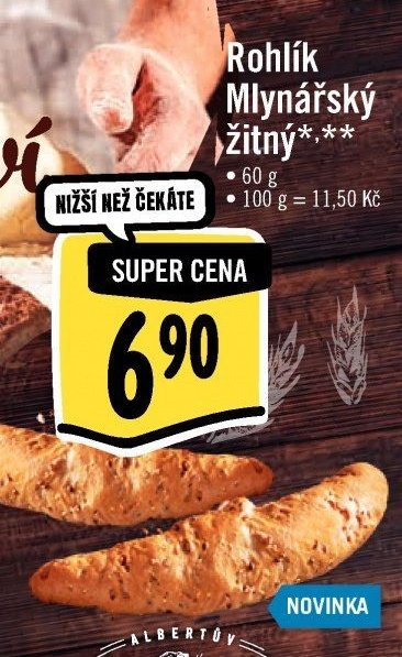Rohlík Mlynářský žitný