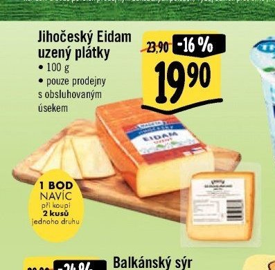 Jihočeský Eidam uzený plátky