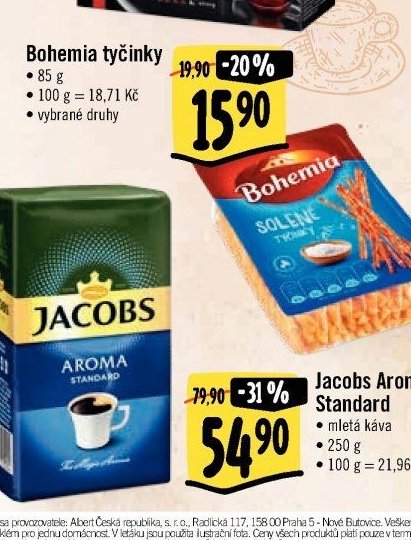 Bohemia tyčinky