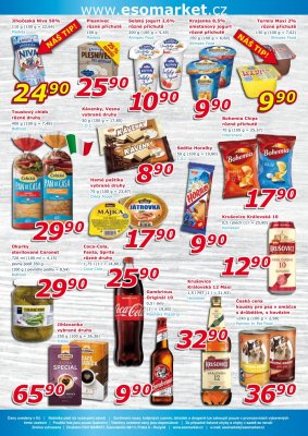 akční leták ESO MARKET 7.4.2021-18.4.2021