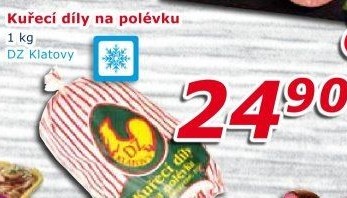 Kuřecí díly na polévku mražené DZ Klatovy