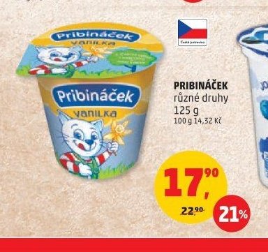 PRIBINÁČEK různé druhy