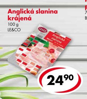 Anglická slanina krájená