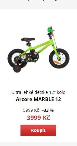 Dětské kolo Arcore MARBLE 12