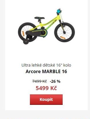 Ultra lehké dětské 16