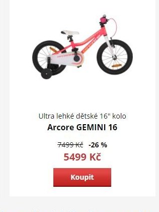 Ultra lehké dětské 16