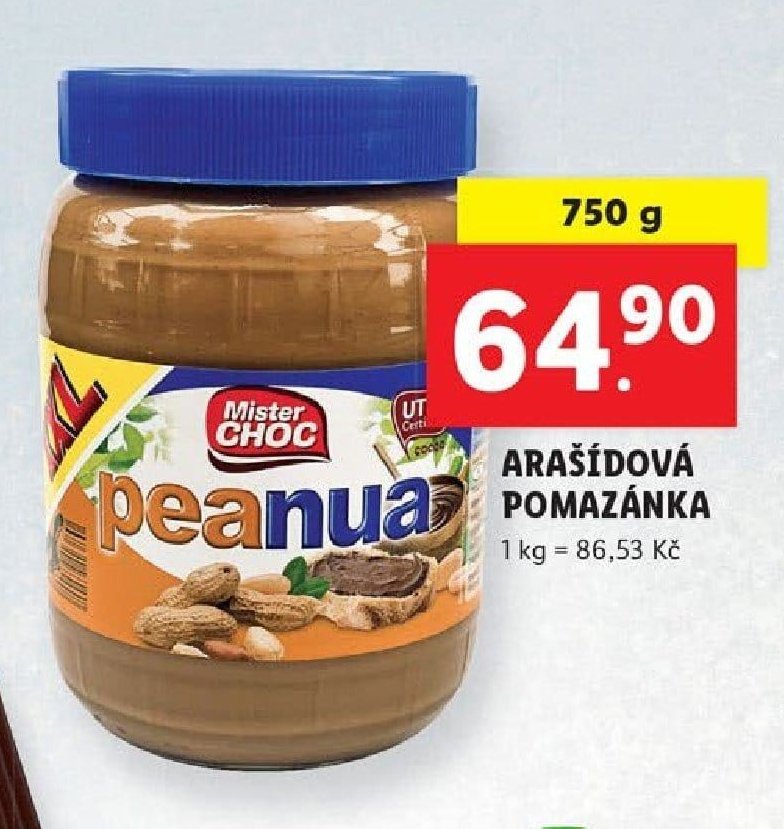 Mister Choc Peanua Arašídová pomazánka