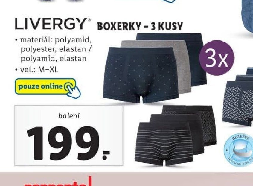 LIVERGY BOXERKY - 3 KUSY