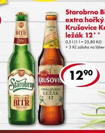 Starobrno Bitr extra hořký ležák 12
