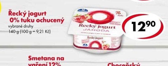 Řecký jogurt 0% tuku ochucený