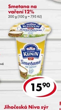Smetana na vaření 12%