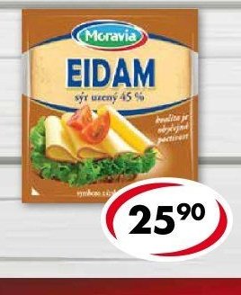 Plátkový sýr Eidam uzený 45%, Horácký s oky 30%