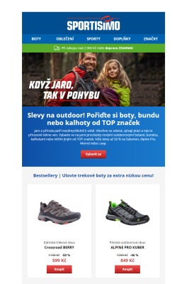 akční leták Sportisimo 8.4.2021-13.4.2021
