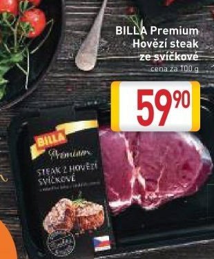 BILLA Premium Hovězí steak ze svíčkové