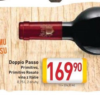 Doppio Passo Primitivo, Primitivo Rosato vína z Itálie