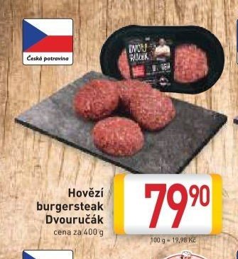 Hovězí burgersteak Dvouručák