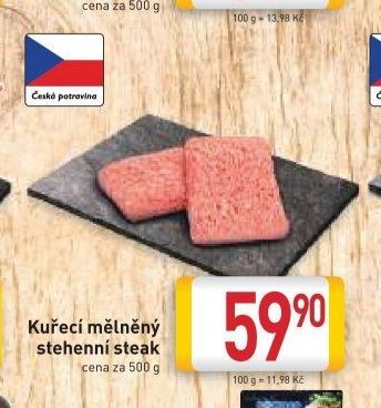 Kuřecí mělněný stehenní steak