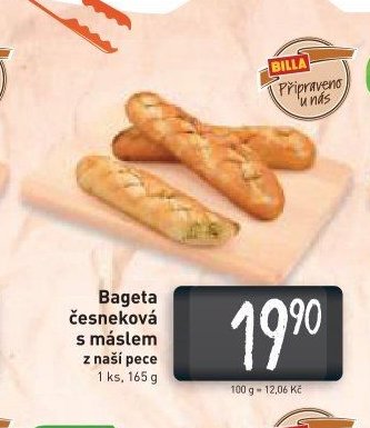 Bageta česneková s máslem