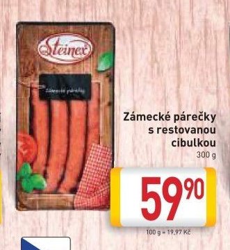 Zámecké párečky s restovanou cibulkou