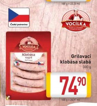 Grilovací klobása slabá