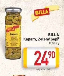 BILLA Kapary, Zelený pepř
