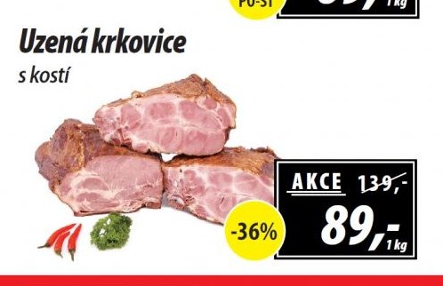 Uzená krkovice s kostí