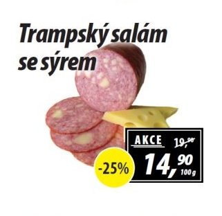 Trampský salám se sýrem