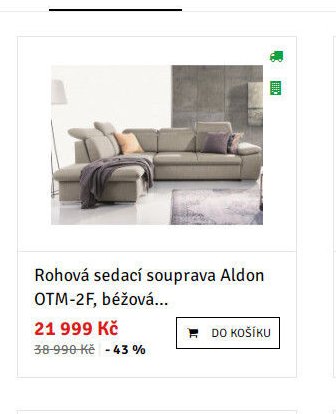 Rohová sedací souprava Aldon OTM-2F, béžová... - ASKO akcniletaky.com