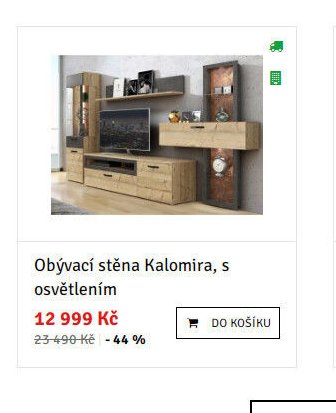 Obývací stěna Kalomira, s osvětlením - ASKO akcniletaky.com