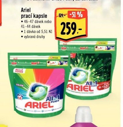 Ariel prací kapsle