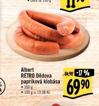 Albert RETRO Dědova papriková klobása