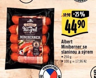Albert Miniberner se slaninou a sýrem