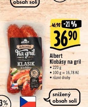 Albert Klobásy na gril