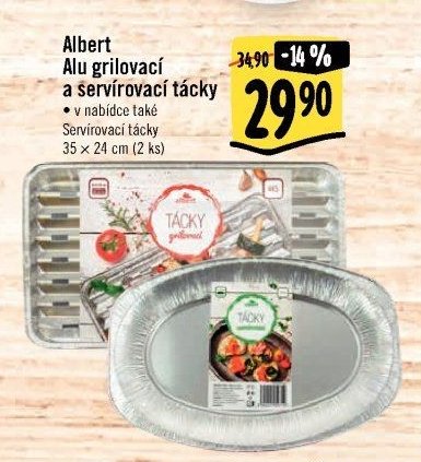 Albert Alu grilovací a servírovací tácky