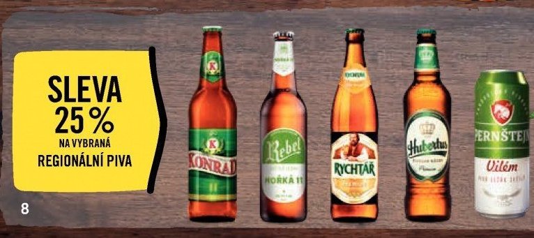 Sleva 25% na vybraná regionální piva