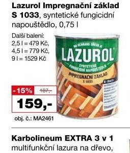 Lazurol Impregnační základ S 1033