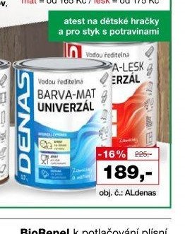 Denas Univerzál mat vrchní vodou ředitel. barva, 0,7 kg